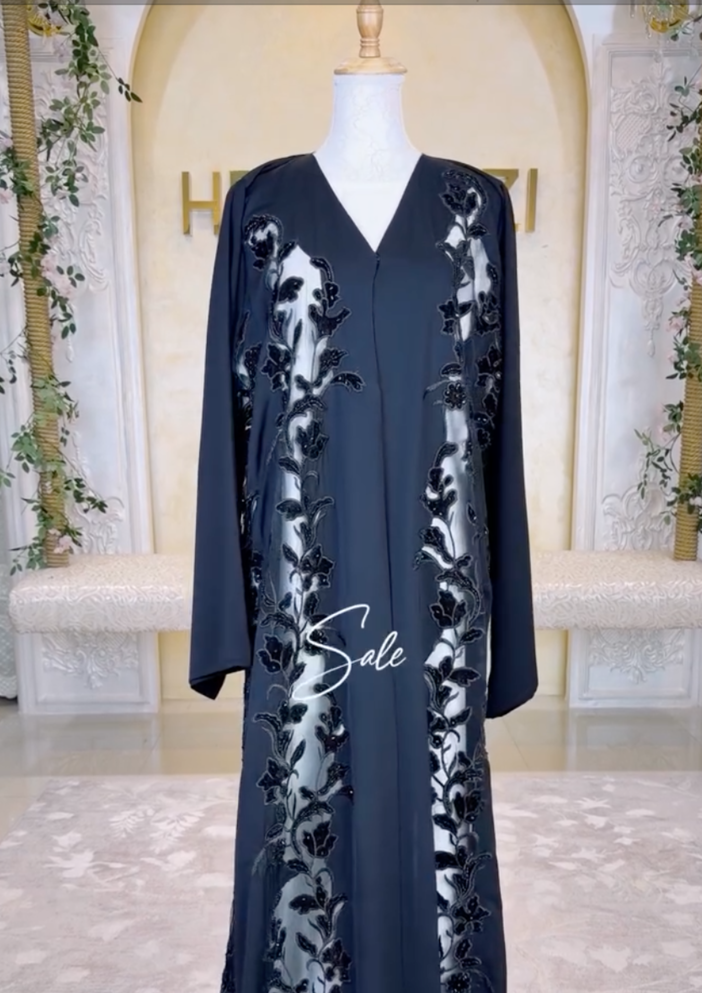 Rose Lace Abaya