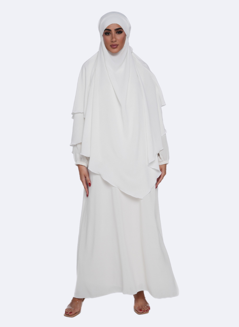 Beautiful Jilbab Set - White