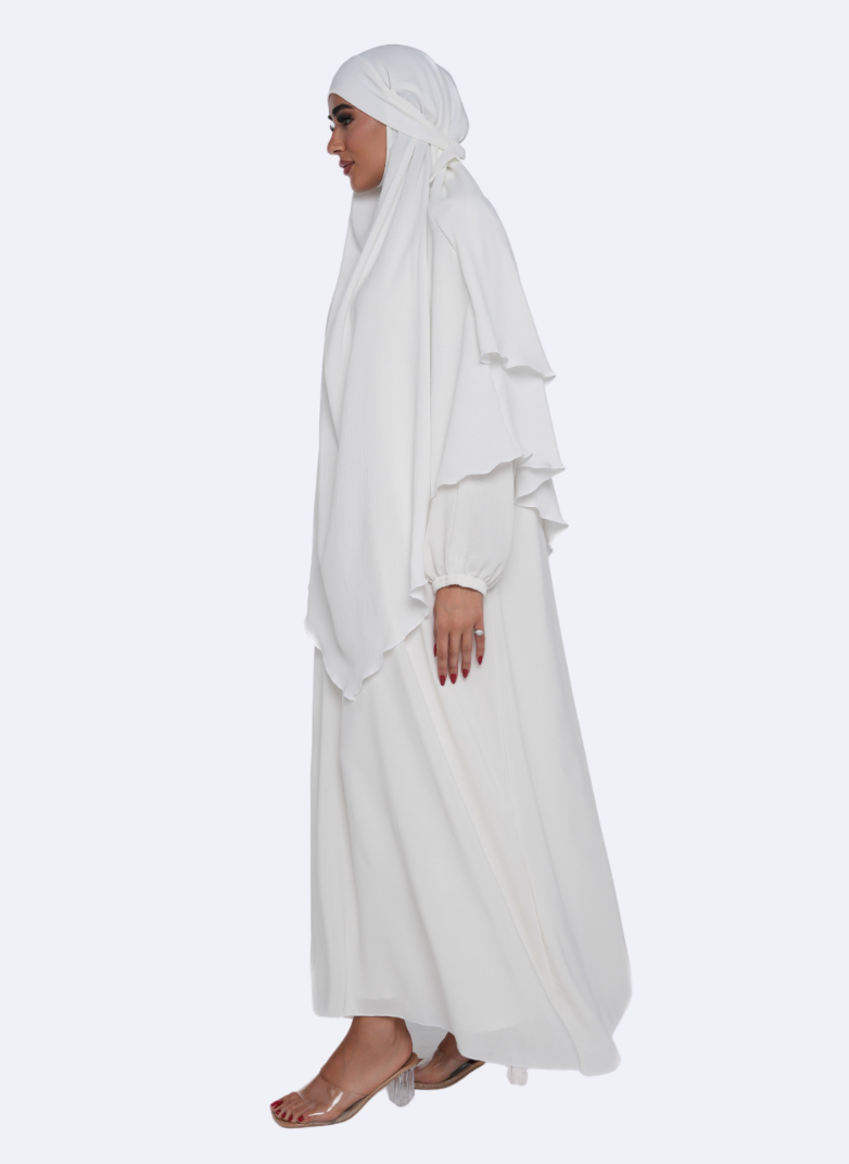 Beautiful Jilbab Set - White