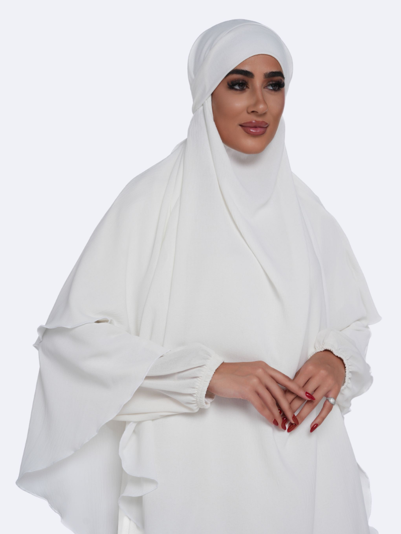 Beautiful Jilbab Set - White