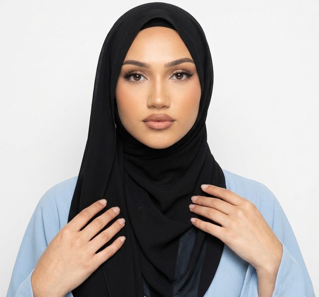 Set Of 4 Chiffon Instant Hijab