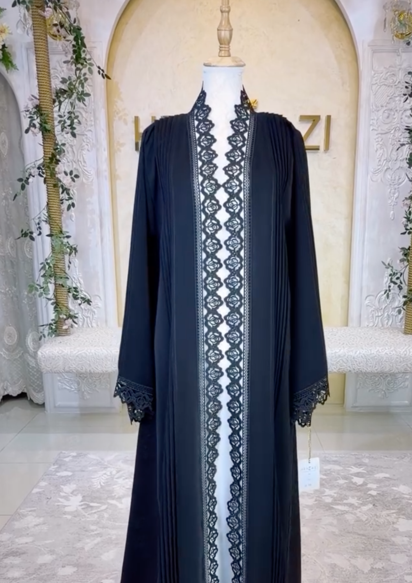 Front Lace Abaya