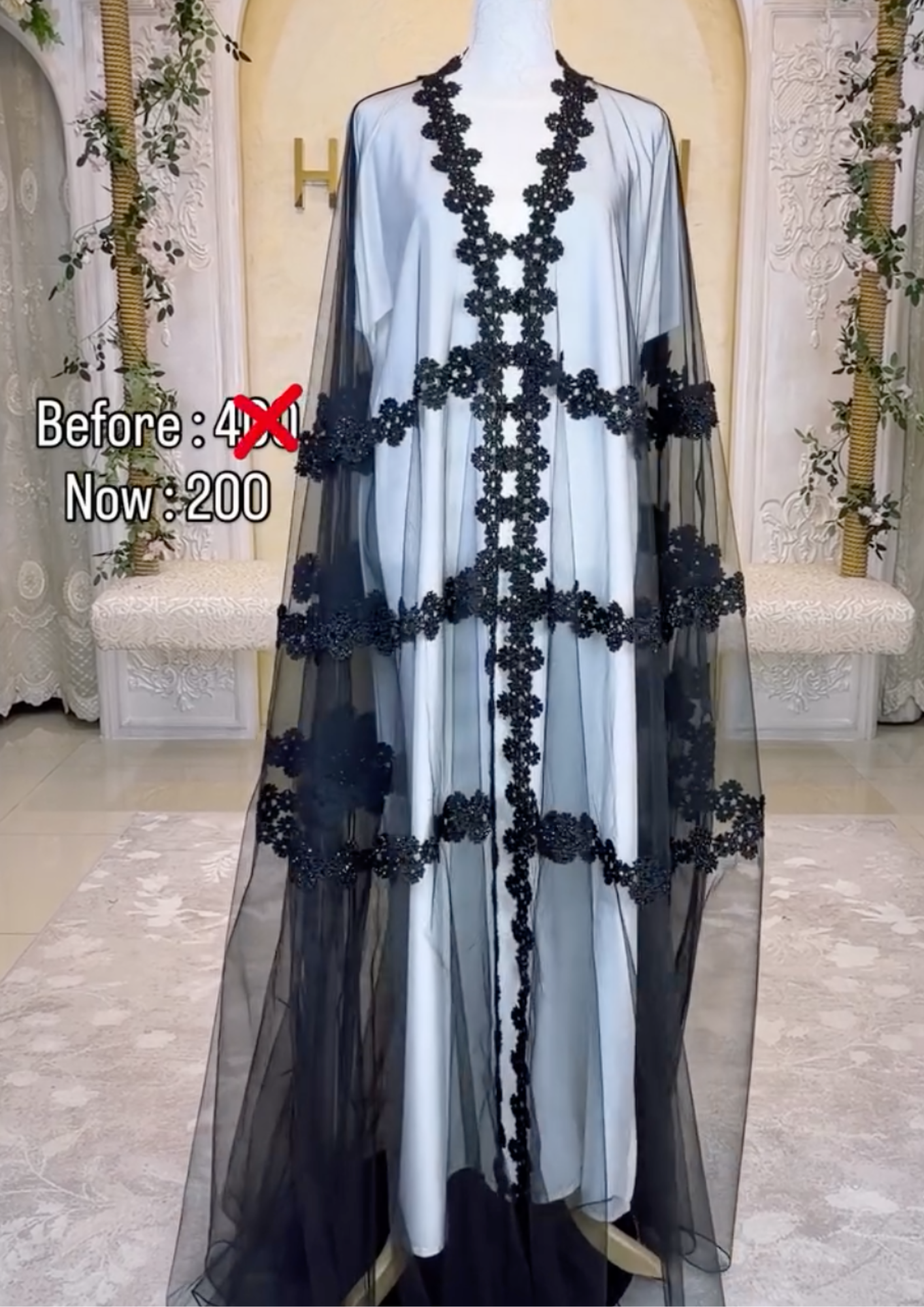 Lace Flow Abaya