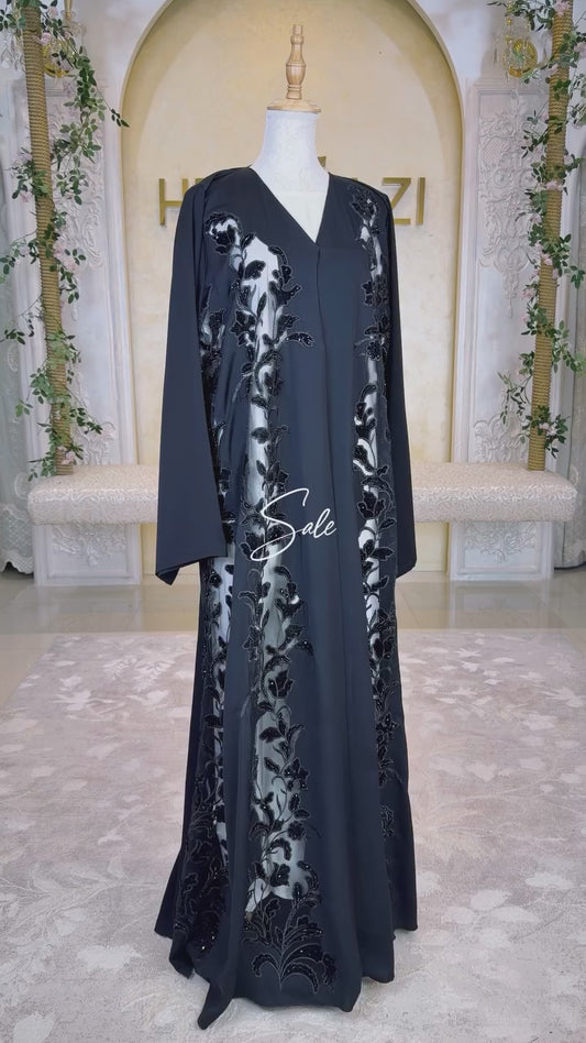 Rose Lace Abaya